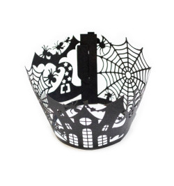 Contours dentelle pour cupcakes Halloween réf.5076