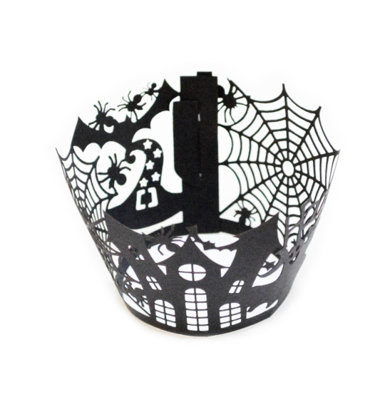 Contours dentelle pour cupcakes Halloween réf.5076