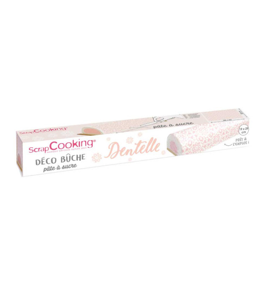 Rouleau pâte à sucre déco de bûche dentelle Rouleau pâte à sucre déco de bûche dentelle