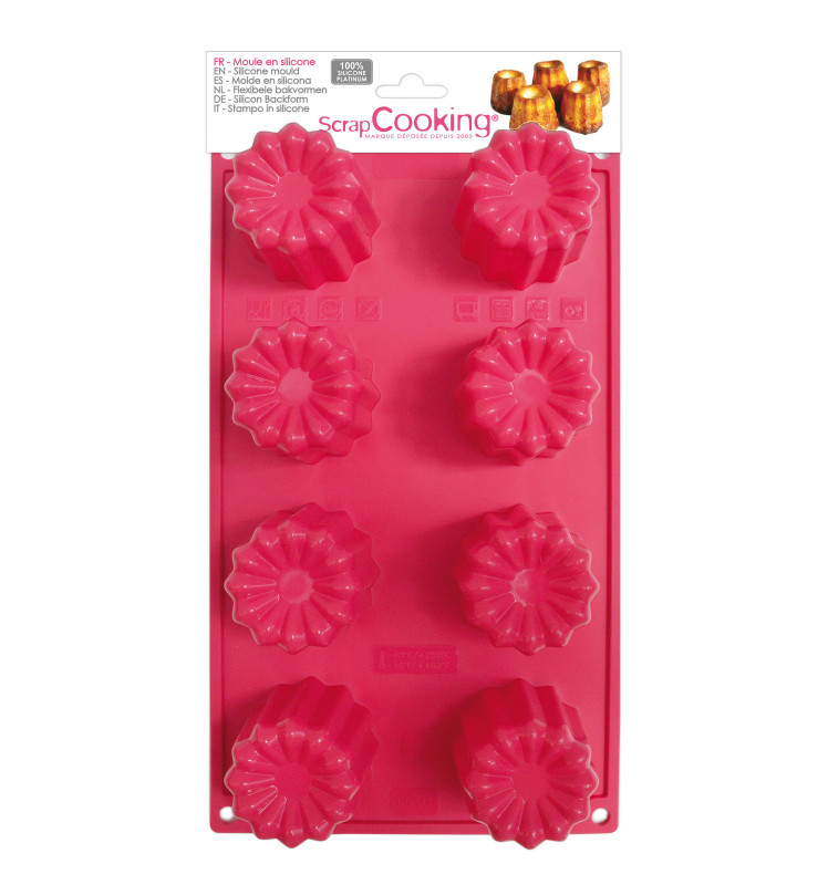 ScrapCooking® silicone mould with 8 cannelé cavities