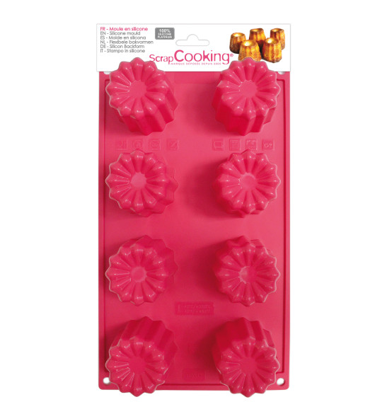 Moule à gâteaux silicone 8 cannelés réf.3131