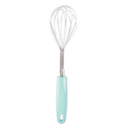Stainless steel whisk with plastic handle