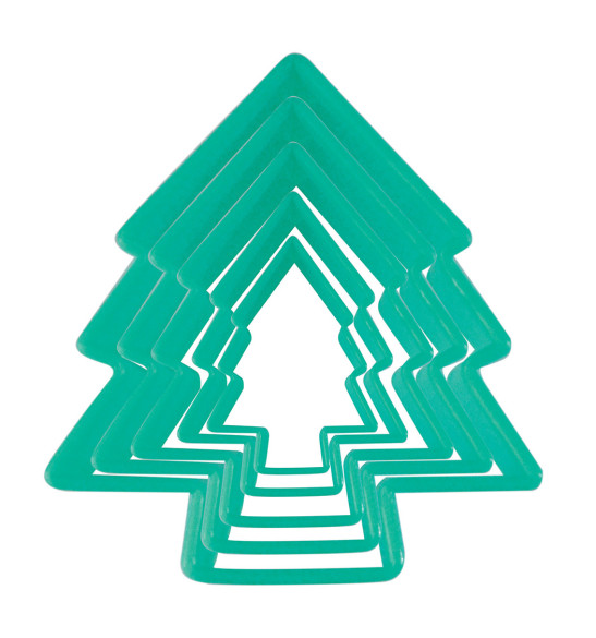 5 Christmas tree cookie cutters