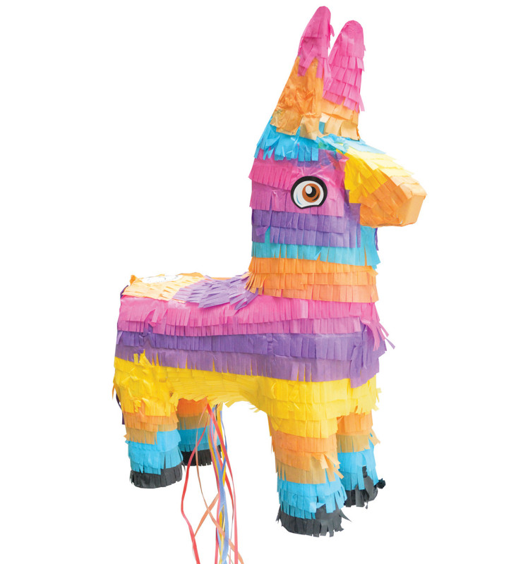 Rainbow donkey piñata