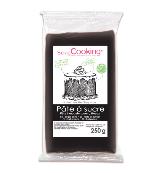Black sugarpaste pack 250 g
