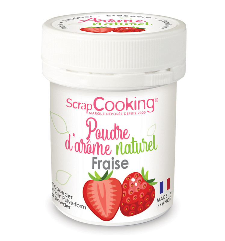 Pot of Strawberry natural powdered flavouring 15g