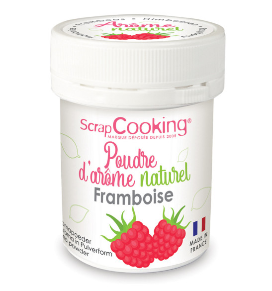 Pot of Raspberry natural powdered flavouring 15g