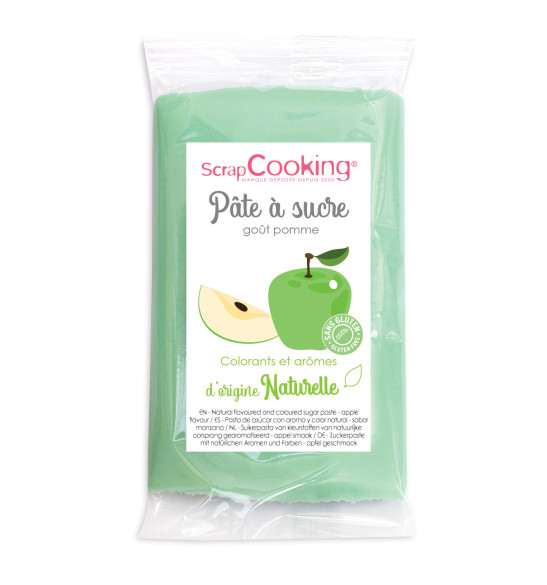 Green sugarpaste with natural apple flavour 250g Green sugarpaste with natural apple flavour 250g