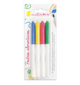 4 food pens yellow, green, pink, blue