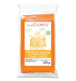 Pâte à sucre orange clair 250g réf.7231