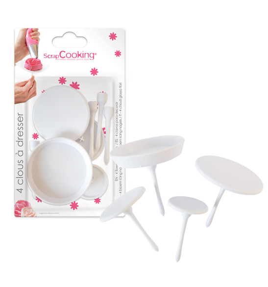 4 flower icing nails - ScrapCooking®