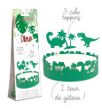 Cake scenery wrapper + cake toppers Dino