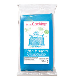 Rouleau de pâte à sucre étalée bleu 36 cm 430 gr - Patisdecor