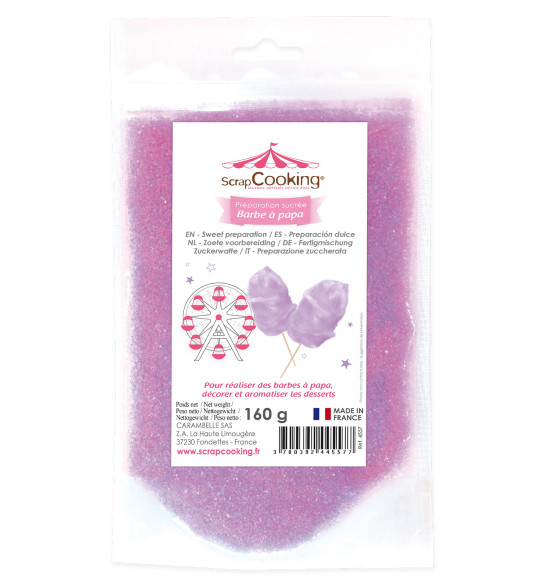 Préparation sucre violet barbe à papa Préparation sucre violet barbe à papa