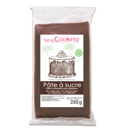 Pâte à sucre marron 250 gr réf.7228