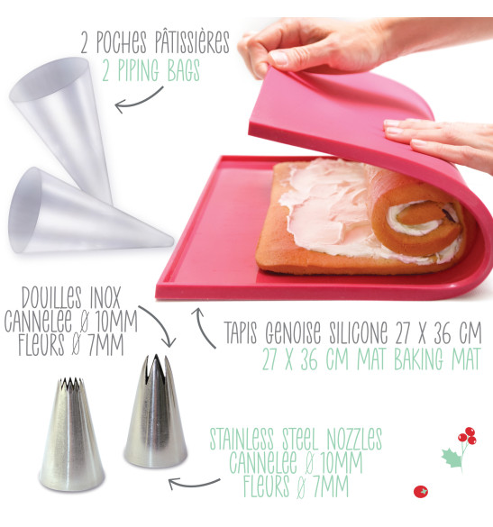 Douille à Bûche en Inox - Accessoires à pâtisserie pour Noël