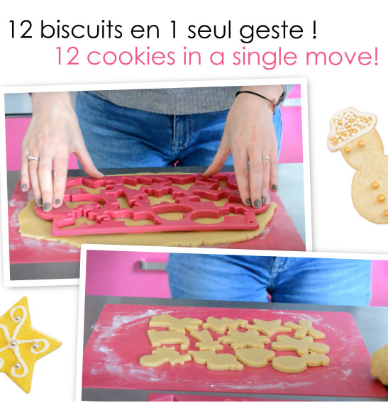 Christmas-themed multi-cookie cutter sheet