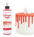 Chocolate flavor glaze red - Drip cake