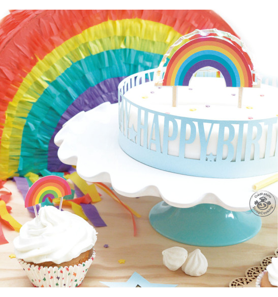 Déco gâteau happy birthday - ScrapCooking®