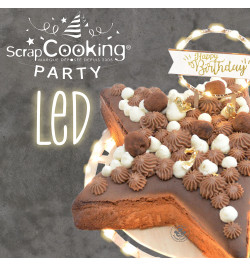 Cake topper led Happy Birthday réf.4962