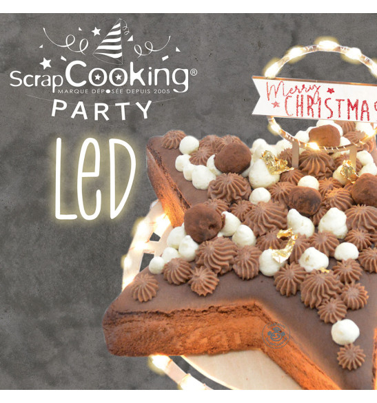 Cake topper led - Joyeux Noël - Scrapcooking