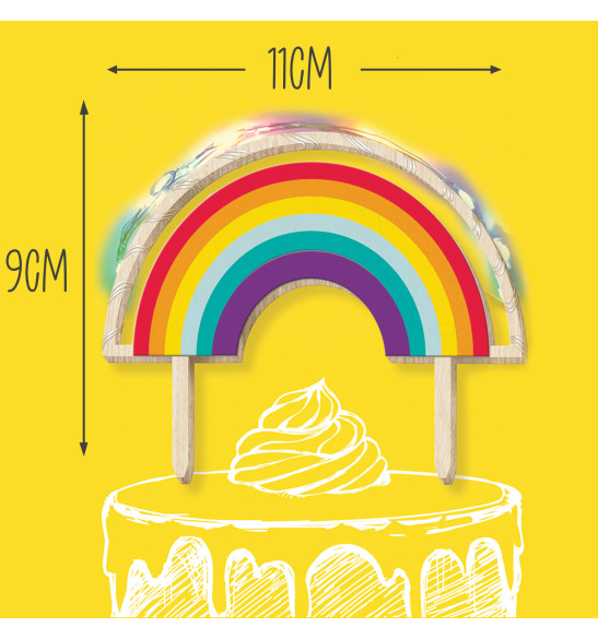 Cake topper led Rainbow