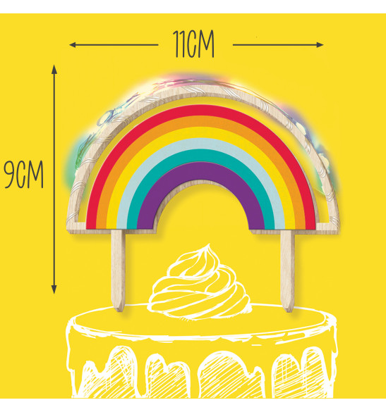 Cake topper led Rainbow réf.4966