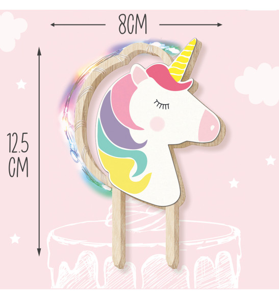 Cake topper led Licorne Dimensons  - ScrapCooking