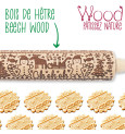 Wooden “Gingerbread Man” print roller - 39 cm