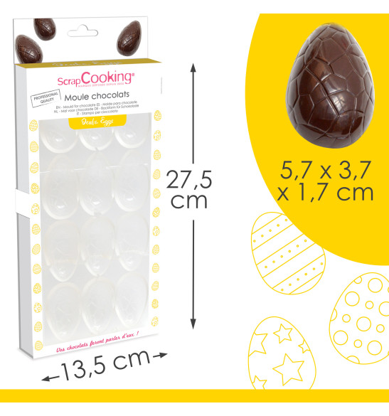 Moule Chocolats de Pâques + 1 poudre alimentaire irisée dorée