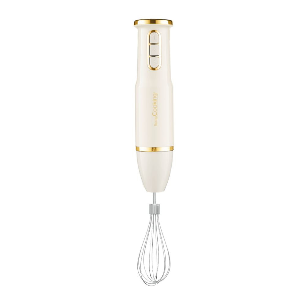 Mixeur Plongeant Multifonction 600W - 2 Vitesses, 710ml - Blanc/Noir - Neuf