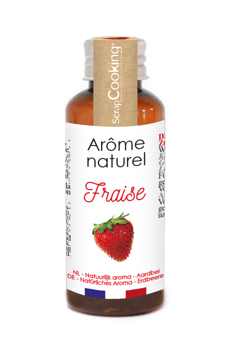 Arôme liquide fraise naturel pour desserts fraise