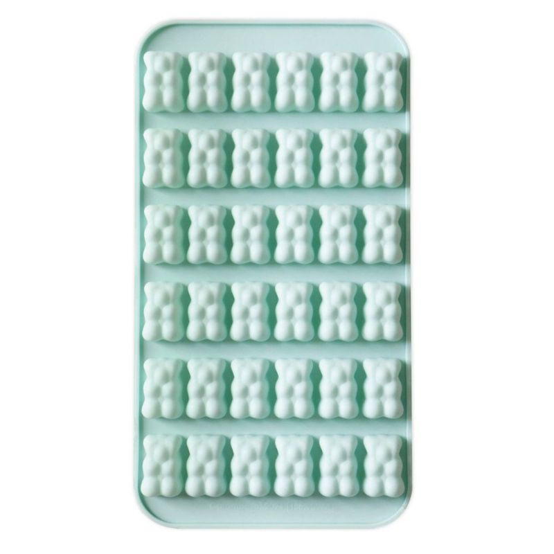 Lot De 2 Moules à Pâtisserie En Silicone 8 Cavités - Oursons En Guimauve, Gâteaux Et Savons (29x17cm)