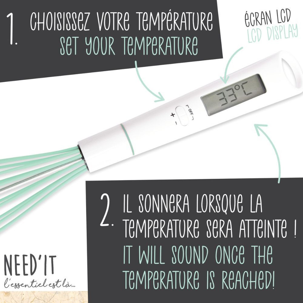 Termometro Digitale Da Cucina ScrapCooking 5179 Con Sonda In Acciaio INOX, Da -50°C A +300°C, Multicolore