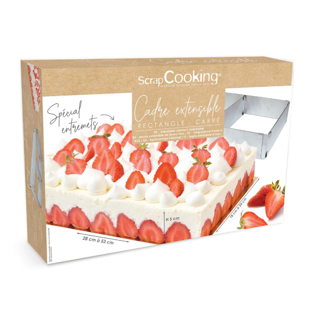 Westmark Cadre De Cuisson Réglable Inox 15,5 à 28 Cm - Moule à Gâteau Ajustable