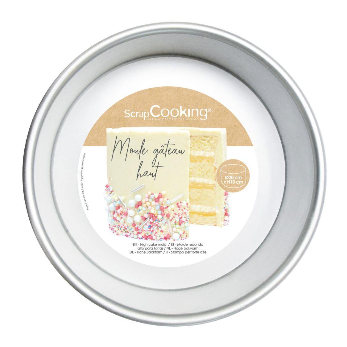 Lot de 4 moules à gâteau ronds de 22 cm de haut, 8 cm de haut Vendos85