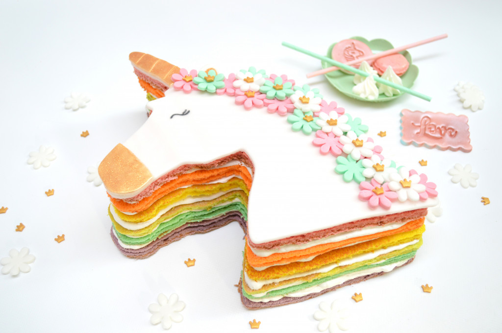 Vidéo : rainbow cake licorne