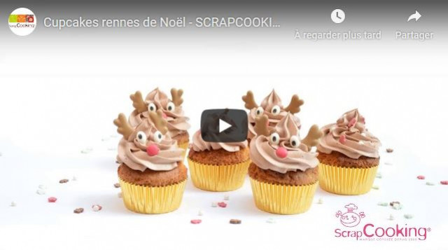 Vidéo : cupcakes rennes de Noël