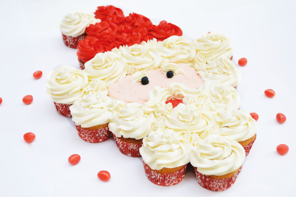 Cupcakes cake père Noël