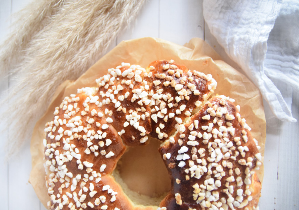 Recette Couronne des rois au sucre perlé