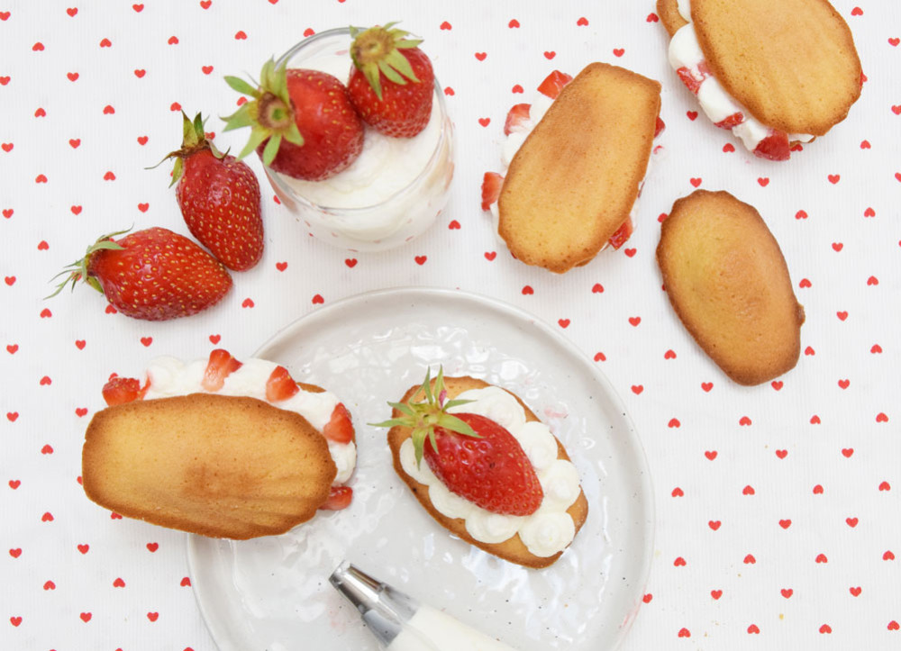 Recette madeleines faciles fraise chantilly