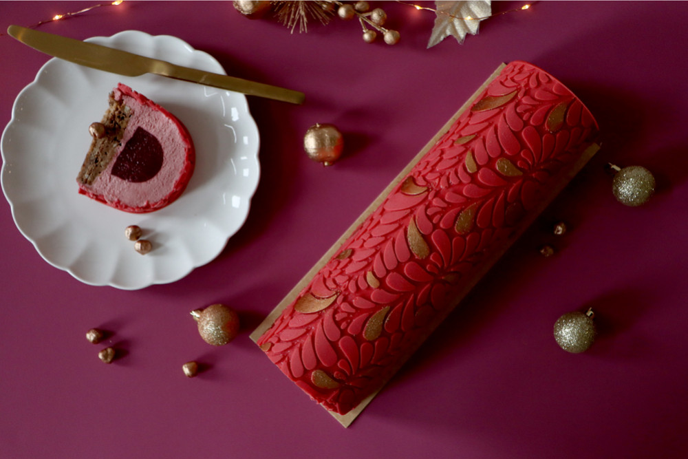 Recette bûche framboise chocolat blanc