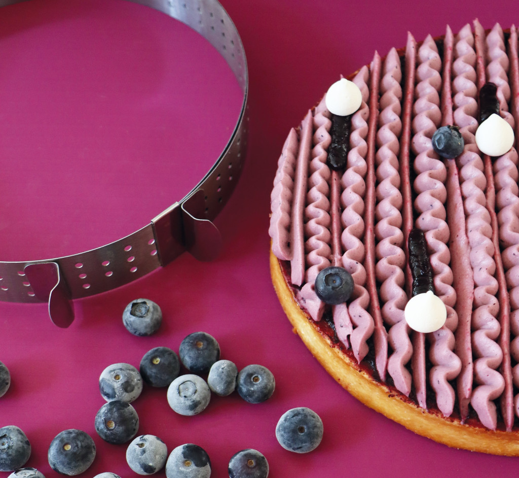 Tarte aux myrtilles et ganache vanille