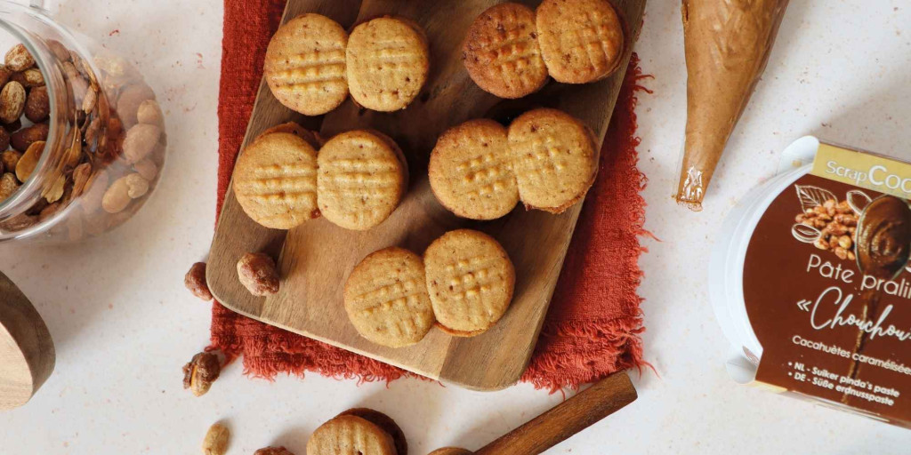 Recette biscuits chouchou à la pâte de cacahuètes caramélisées