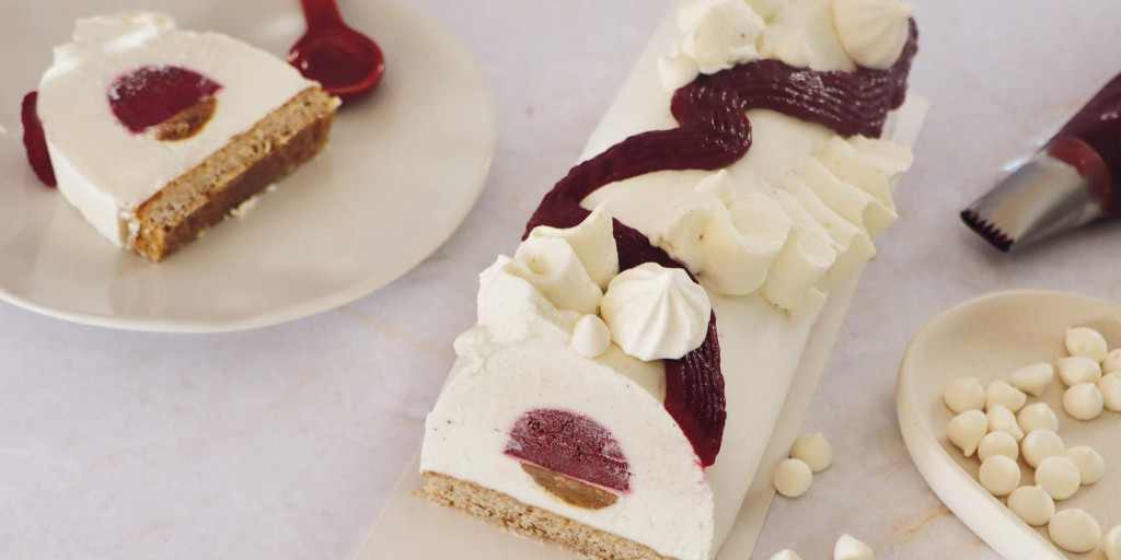 Recette bûche framboise et spéculoos facile