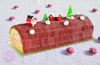 Bûche tradition chocolat framboise