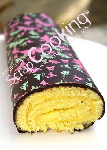 Biscuit roulé vanille et chocolat