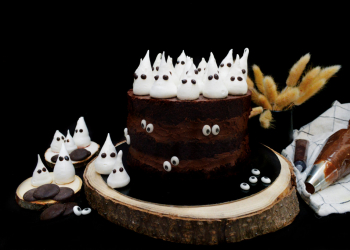 Recette layer cake Halloween fantômes