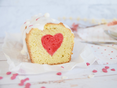 Recette cake surprise Saint-Valentin 