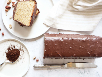 Recette cake vanille intense glaçage rocher chocolat noir